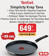 TEFAL SİMPLİCTY KREP TAVA 25 CM TEFAL SİMPLİCTY KREP TAVA 25 CM